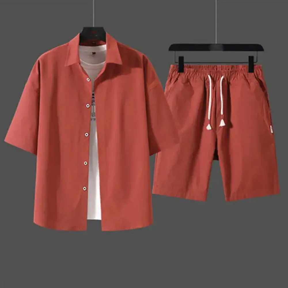 Short Sleeve Beach Wear Jogging Suit Bandana Men Two Piece Short Sets Shirt and Shorts Set Print 2023 Custom Logo Summer Casual