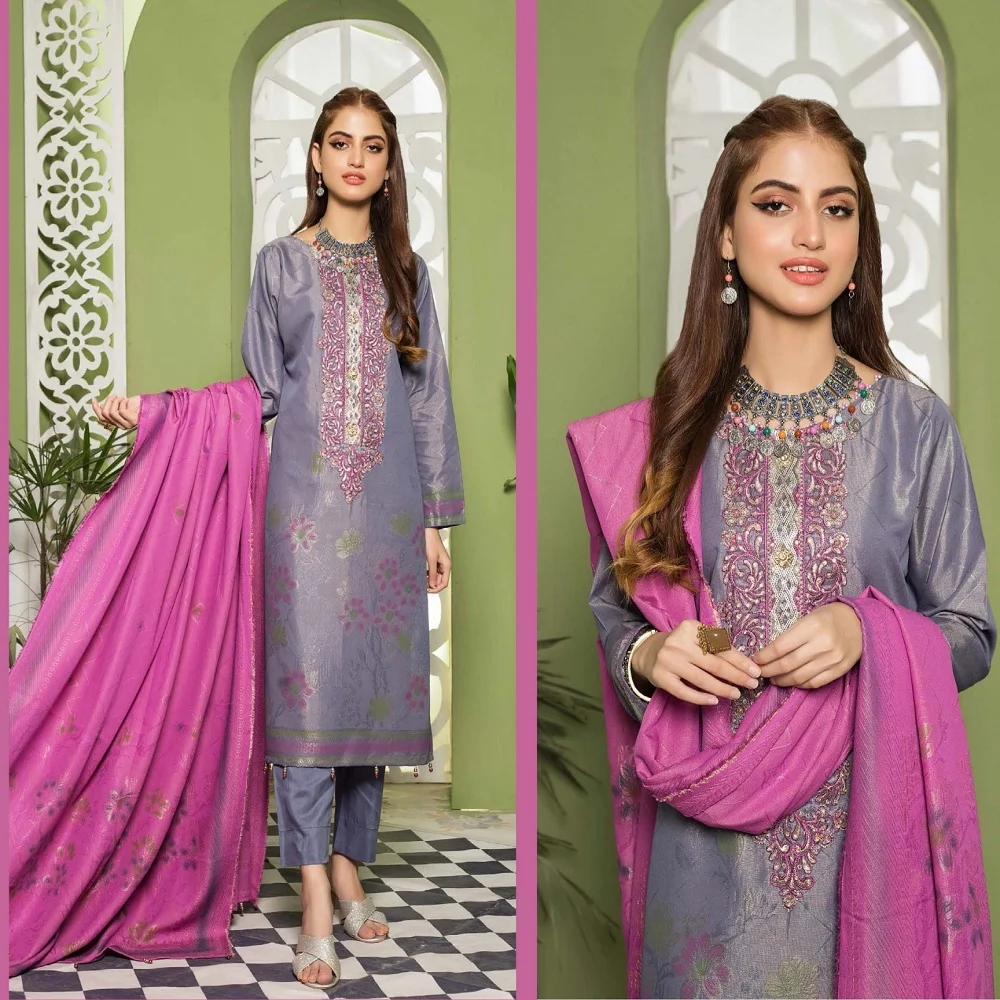 Salwar Suits Pakistan and Indian Banarsi Jacquard 3 Piece Ladies Suits with Embroidery by Bin Hameed Volume PARI
