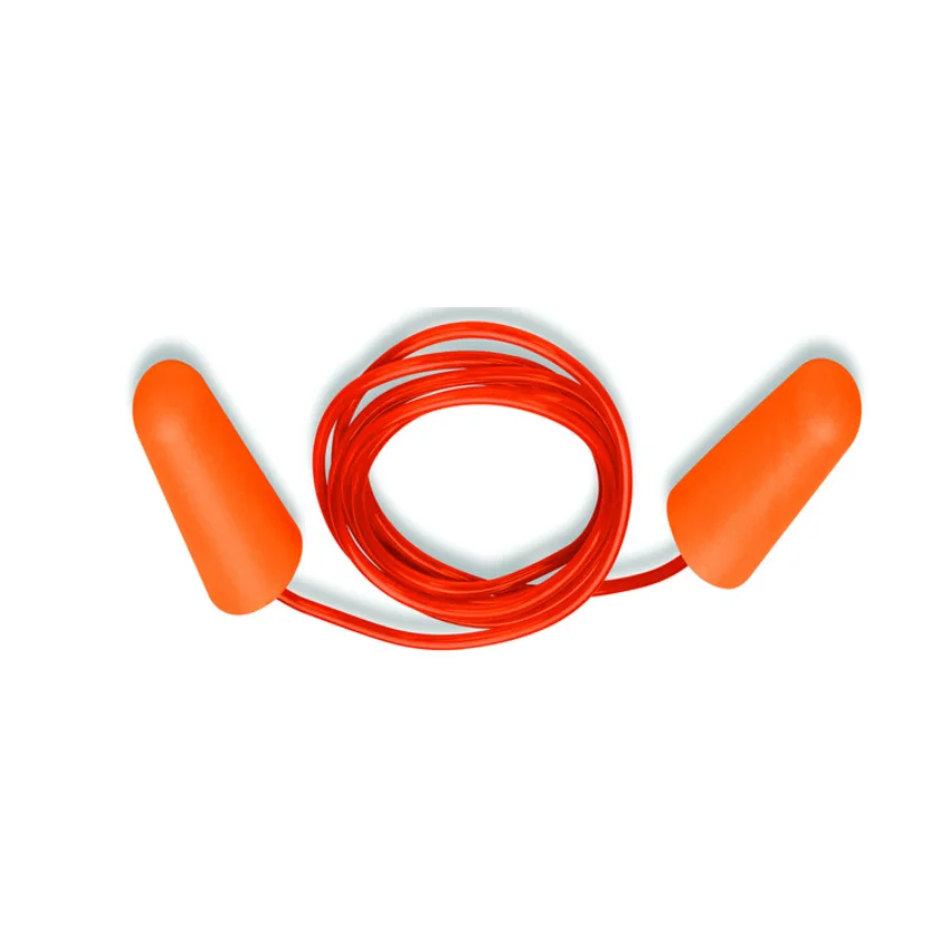 Hot Sale disposable earplugs with NRR 32dB, orange, convenient cord ear plugs noise cancelling hearing protection from Vietnam