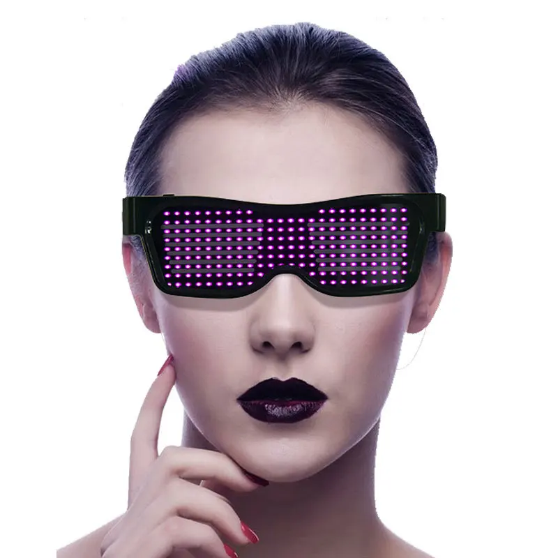 Customizable Smart LED Glasses for Raves, Festivals, Parties, Sports, Birthday, Costumes, EDM, Flashing