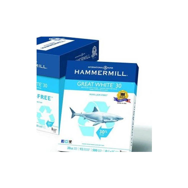 Hammermill Copy Paper 100% Wood Pulp 8.5X11 Inch 80g A4 Copy Paper / Legal size American paper
