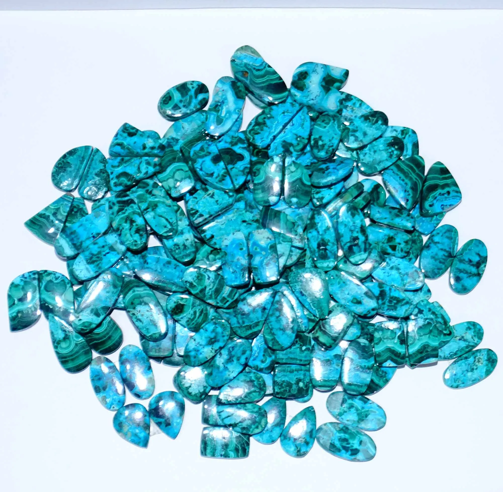 Green Malachite Chrysocolla Gemstone for Jewelry Making Use From Indian Exporter Cabochon Loose Gemstone Pair Earrings Designs