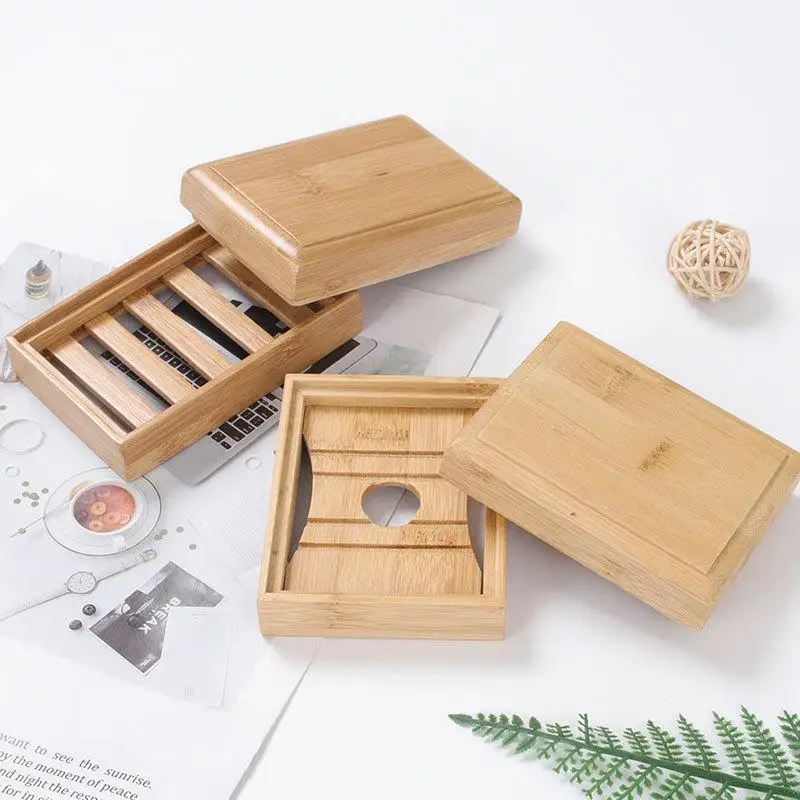 Top quality wooden soap dish rack boxes wooden stand tray box holders for soaps cheap price