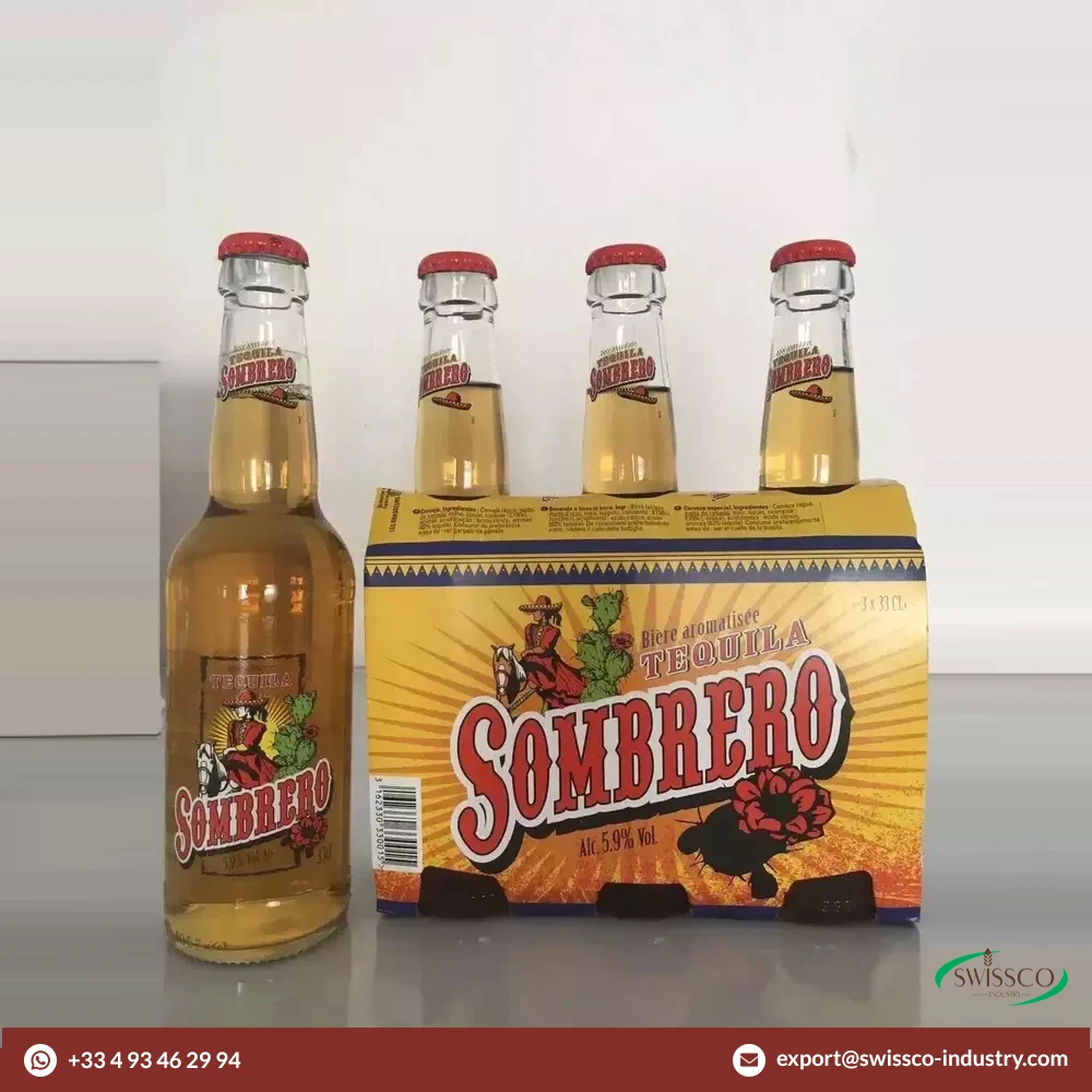 Best Deal on Top Quality 5.9% Alcohol Content Sombrero Tequila Mix Beer 33CL Long Neck Bottle in Pack of 3 Units