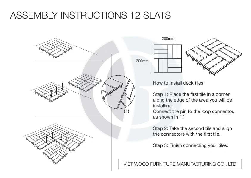 Trending color range wood deck tiles interlocking Acacia solid wood for outdoor/indoor flooring usage in sauna floor Vietwood