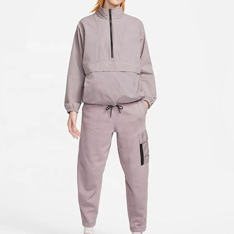 Oem Autumn Casual Stand Collar Zipper Half Raglan Long Sleeves Plain Oversized Light Track Workout Jackets Tracksuit For Women