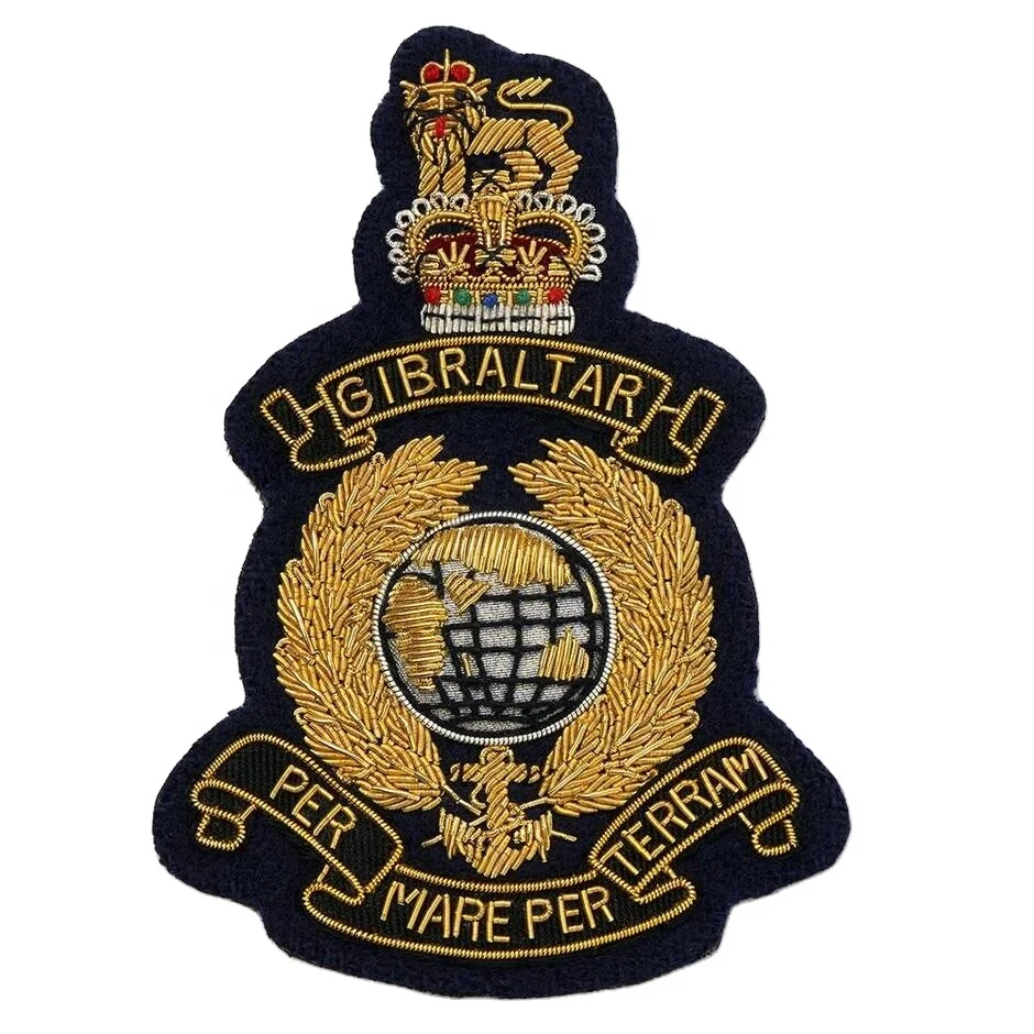 High Quality Embroidery Textile Badges Custom Wholesale Uniform Embroidery Badges