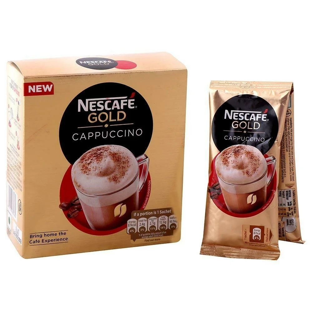 Оптовая цена поставщик золотых пакетиков для капучино NESCAFE и коробка мгновенного кофе быстрая доставка