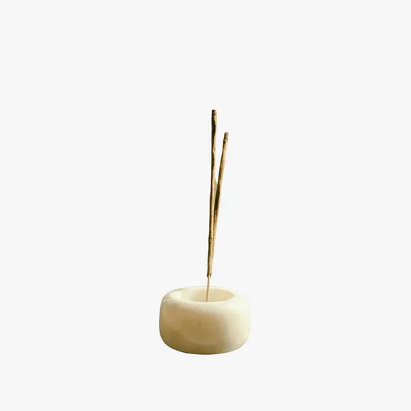 NIEN White marble small incense holder burner ash catcher Indian stone handmade with box packing fine finish stone marblestone