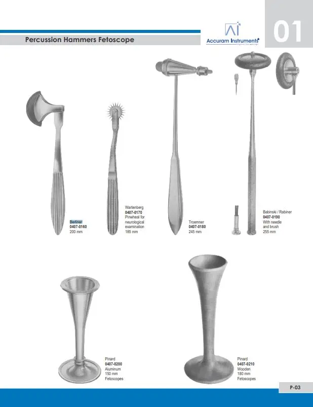 Berliner Reflex Hammer Surgical Instruments Neuro Percussion Berliner Reflex Taylor Buck Hammer Diagnostic Kit