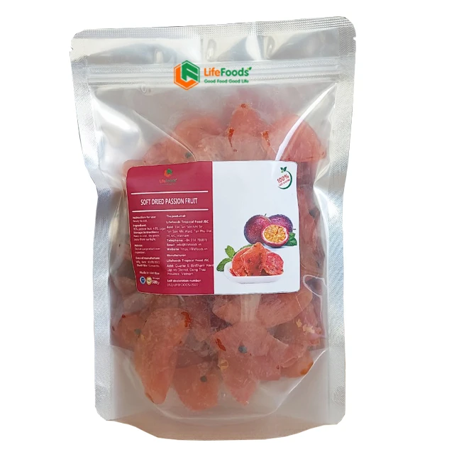 Розничная упаковка, натуральные здоровые сушеные фрукты, закуски, мягкие сушеные фрукты страсти Lifefoods из Вьетнама