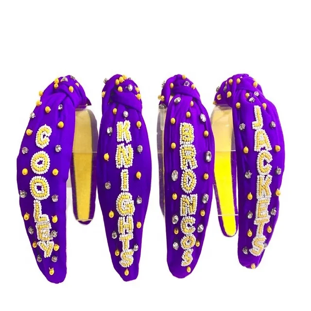 COOLEY Game Day Collection With Hair Accessory Seed Beaded Hairbands For Women Hair Accessories For Game Day Hairbands Style