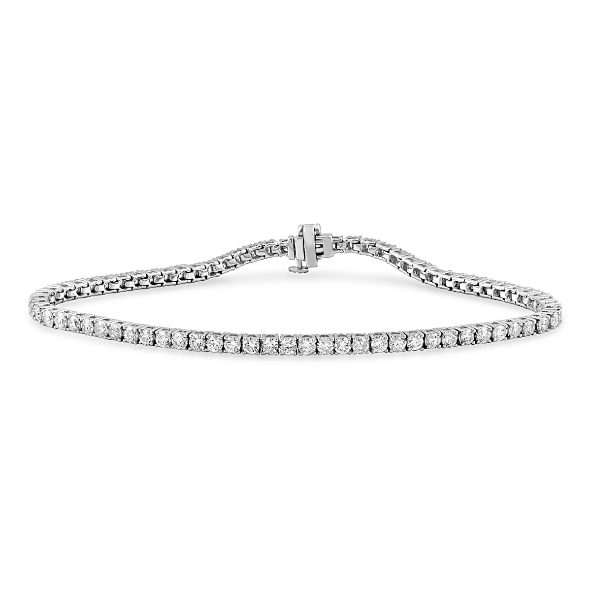 White Diamond Tennis Bracelet in 14K White Gold | Elegant Diamond Accents | Jewelry for Timeless and Distinctive Sophistication