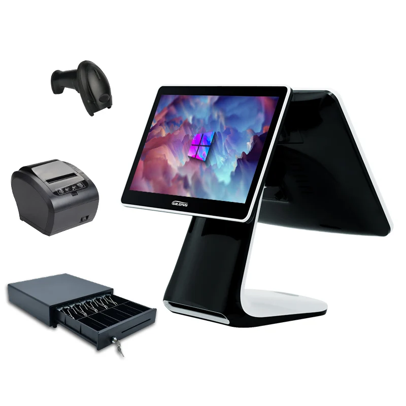 New design J1900 all in one cash register pos touch system for sale