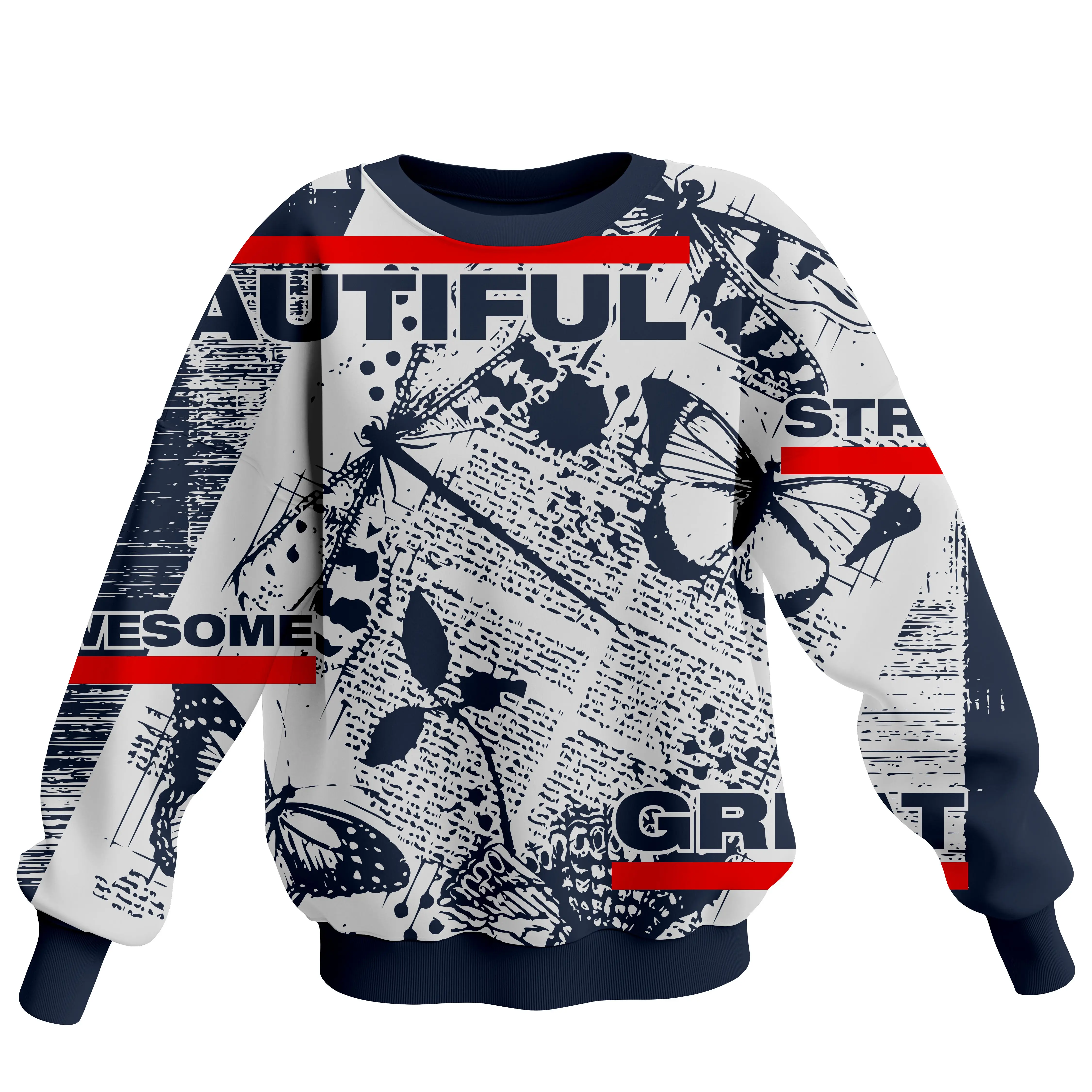 2024 New Arrival Polyester Spandex cotton Fabric Sublimation Printing Long Sleeve Hoodie Sweatshirts For Women Custom Log