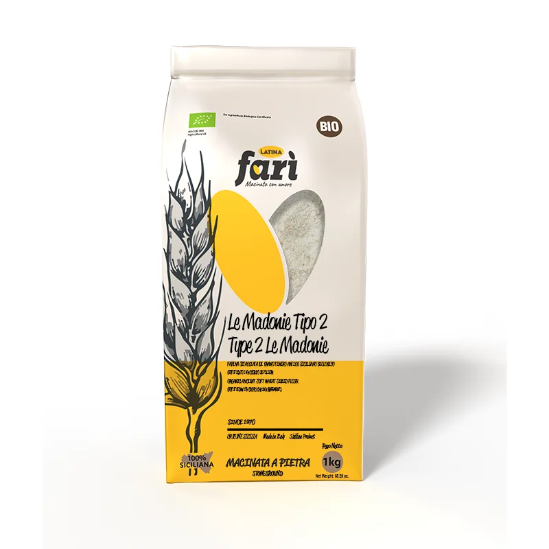 Высококачественная Sicilian Le Madonie типа 2 мягкая пшеничная Органическая ситая мука сертифицированная по цепочке сельскохозяйственных культур 25 кг