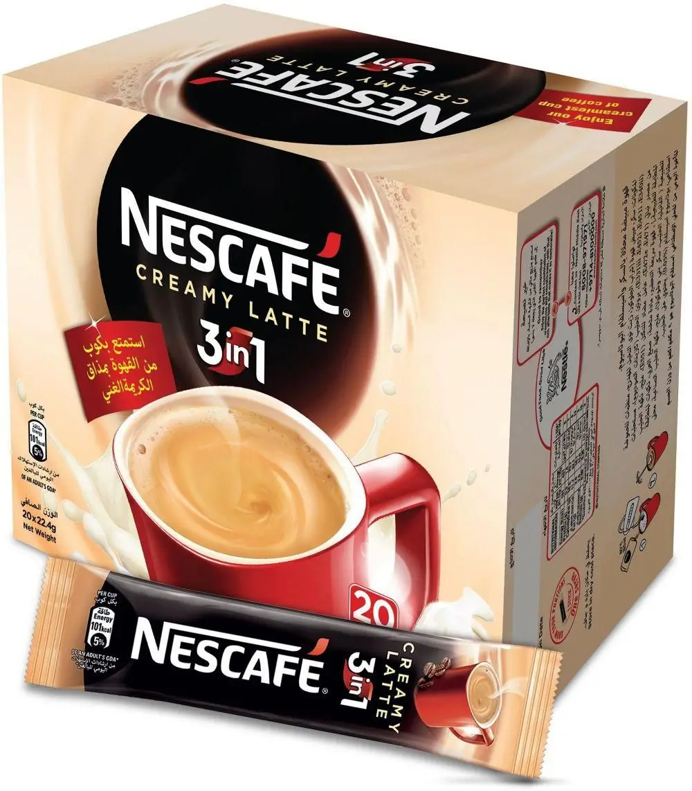 NESCAFE 3 In 1 Original Soluble Ground Coffee Beverage,30 Sachets Bag Wholesale Nestle Nescafe Rich Blend and Brew 3 in 1 Instan