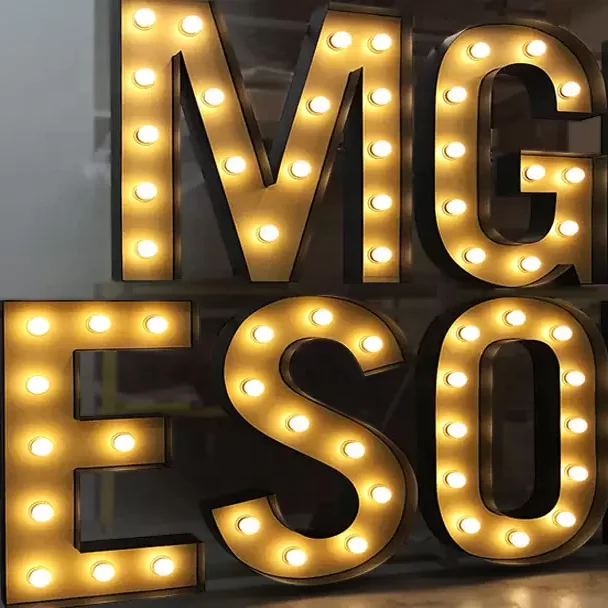 Custom 3 Ft /4 Ft /5 Ft Marquee Number Logo Led Logo Birthday Decoration Marquee Letters