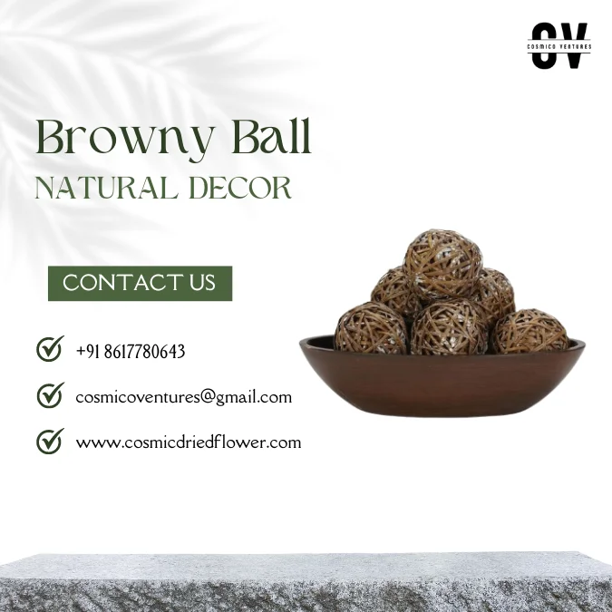 Vintage Hand Crafted Hand Tied Natural Jute Browny Ball  For Office Home Decoration Piece Accessories