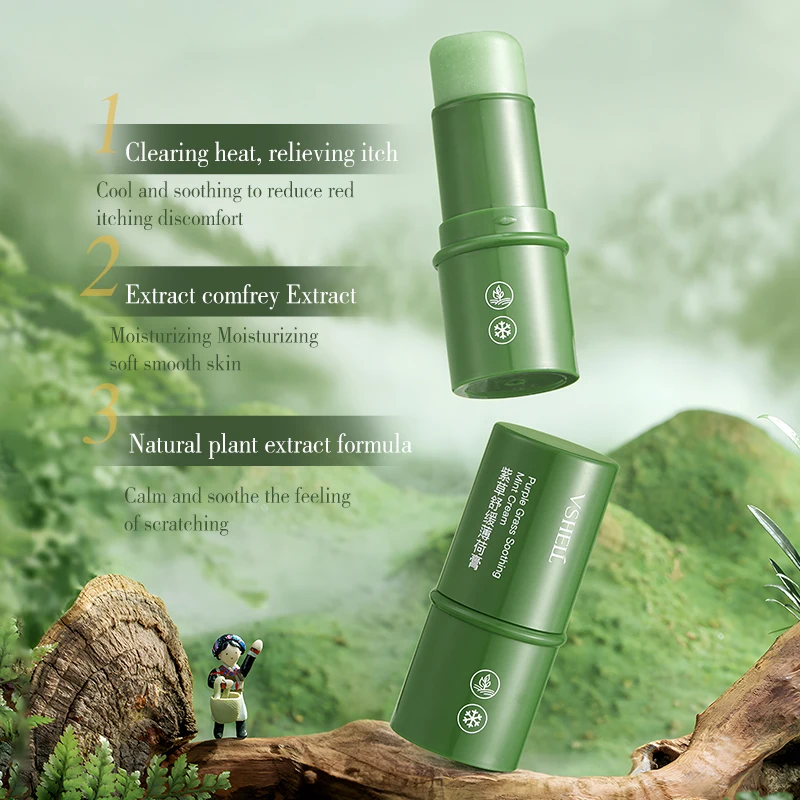 OEM Herbal Soothing Mint Balm 6.5g Cooling and Comforting Relieving Skin Irritation Insect Bite Moisturizing Lithospermum Gel