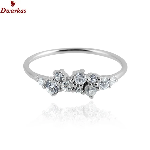 Custom Fine Fashion Jewelry Rings White Zirconium Stones 925 Sterling Silver Zircon Ring for Women