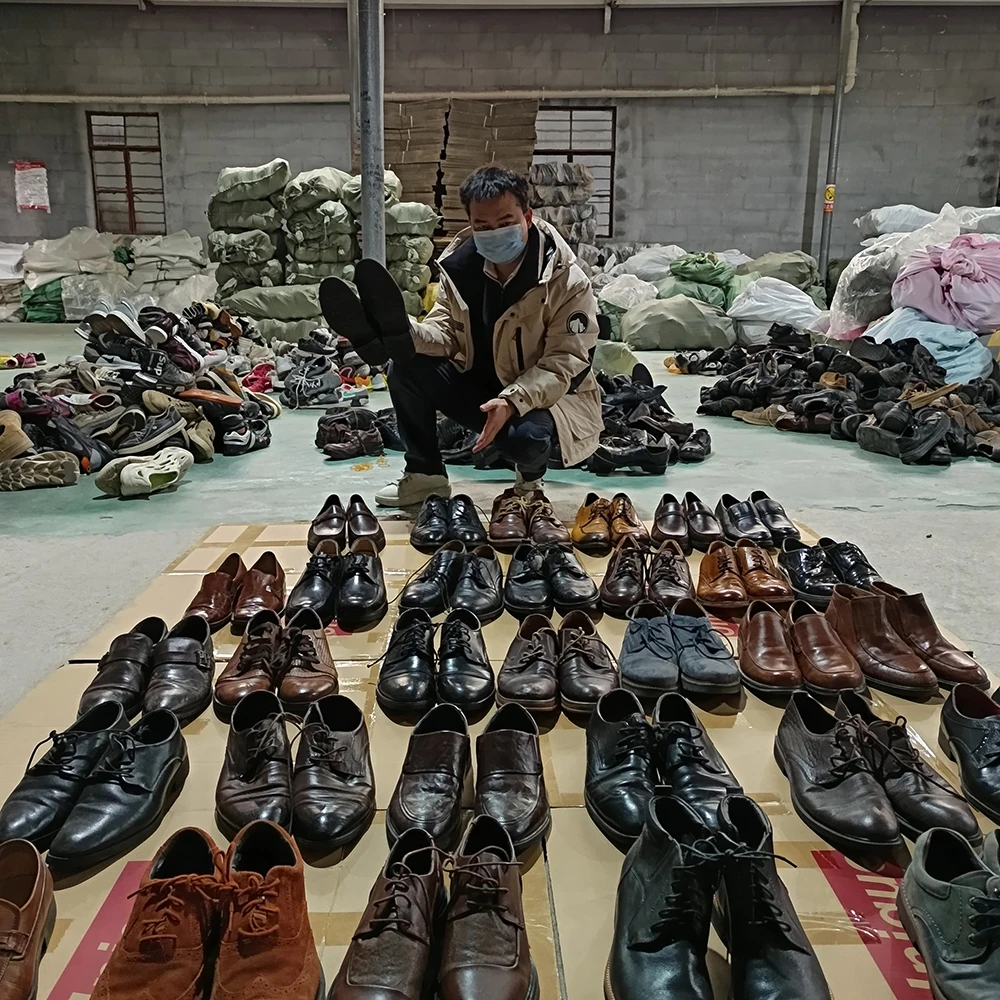 High Quality Second Hand Men Used  Brand Leather Shoes for Sale Bales Wholesale From China