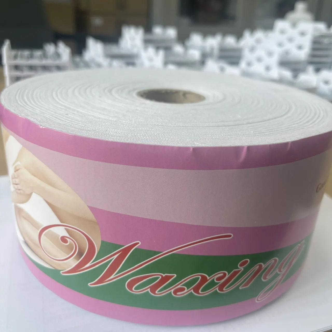Vietnam top quality wholesale cotton Muslim disposable Waxing Roll 3.5 inches x 100 yards Roll For Hair Removal beauty salon spa