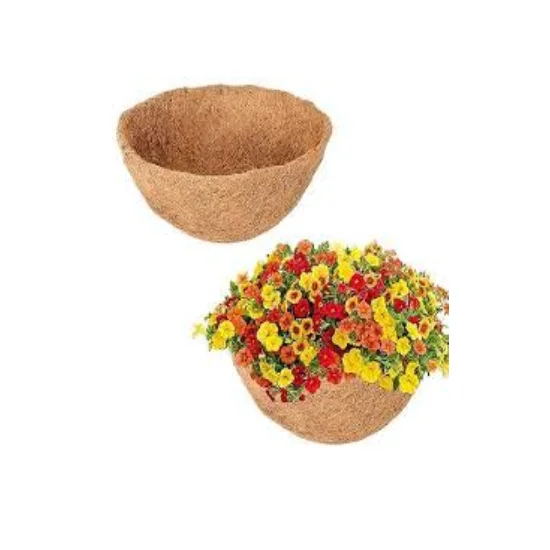 OEM Custom Made Coconut Coir Fibre Hanging Basket Replacement Extra Thick Liner 10 inch Size Hanging Basket