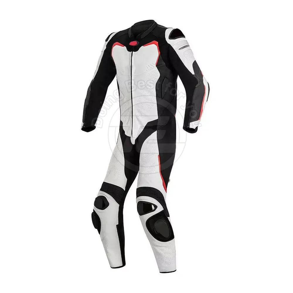 Мужской мотоциклетный костюм из натуральной кожи