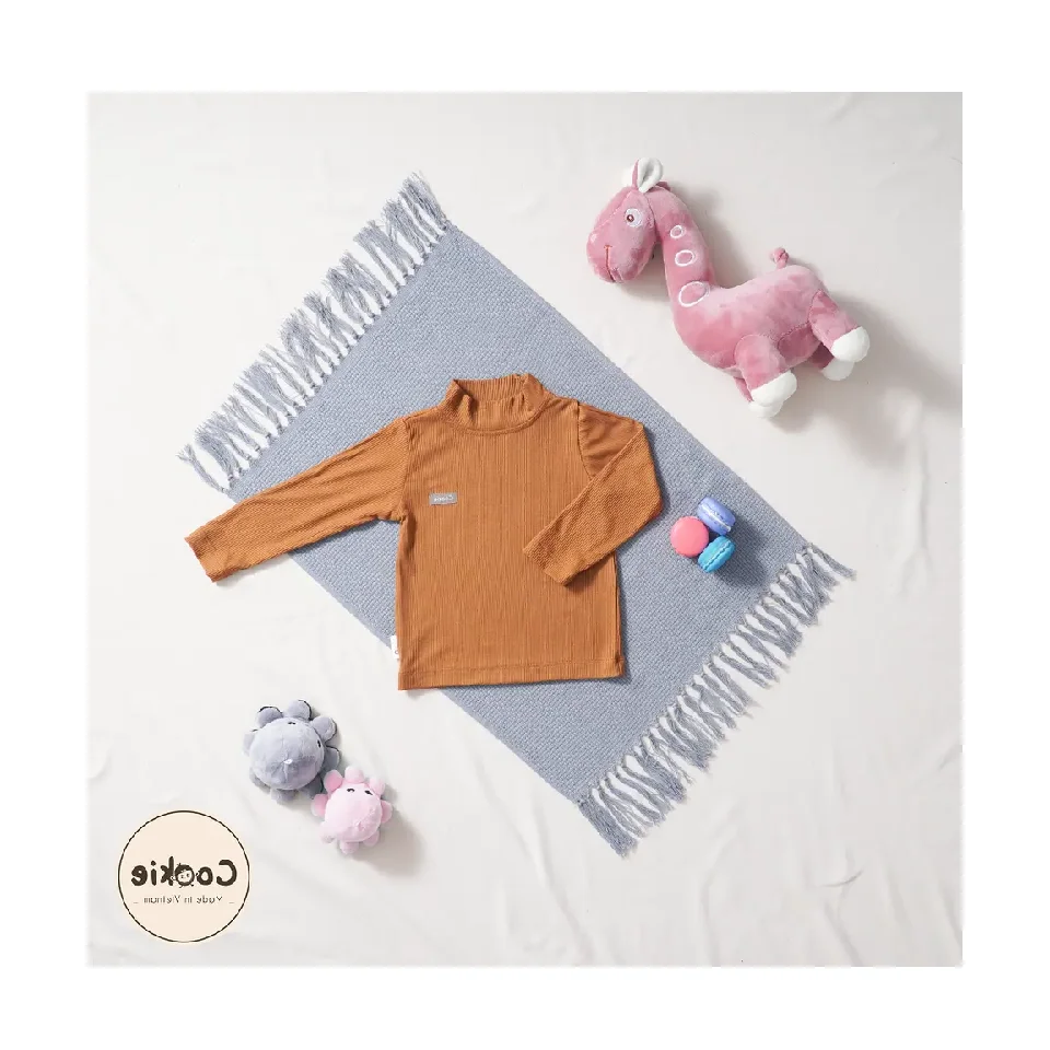 Babywear Air-cool Knitwear Vietnam Cookie 0-6 months Size Fabric Unisex Newborn Baby Set with 95% cotton, 5% elastane