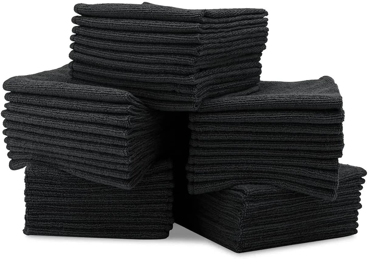Black & Gray Car Wash  Towels Professional Microfiber Drying Towels Microfiber Wholesale Direct Microfiber Manufacturer