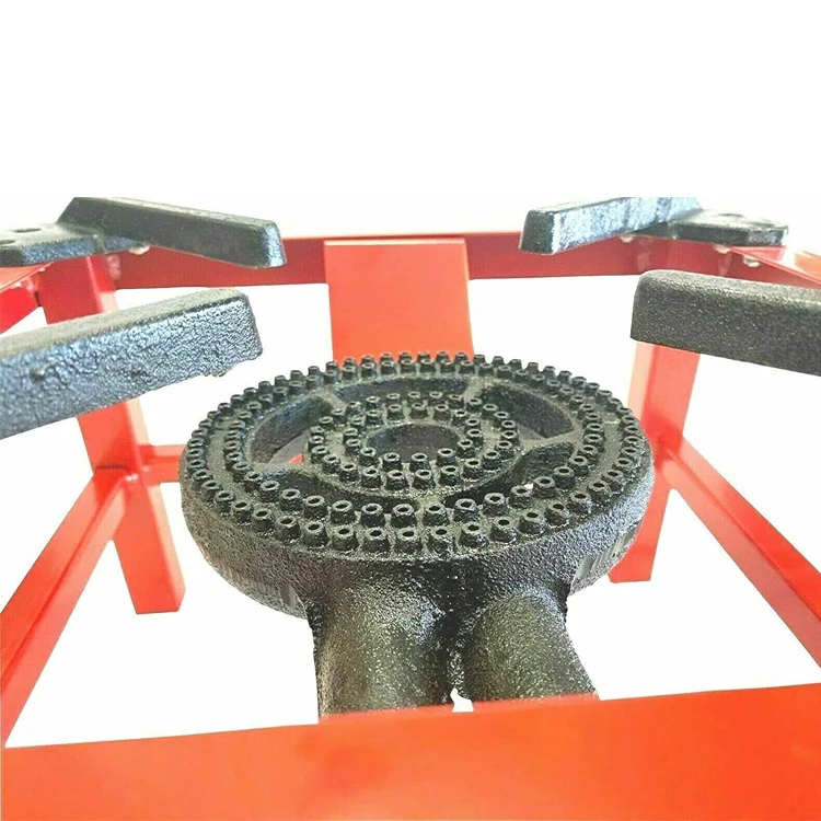 Heavy Duty 2 Button Single Cast Iron Burner LPG Gas Boiling Burner Catering Camping Stove Outdoor Party