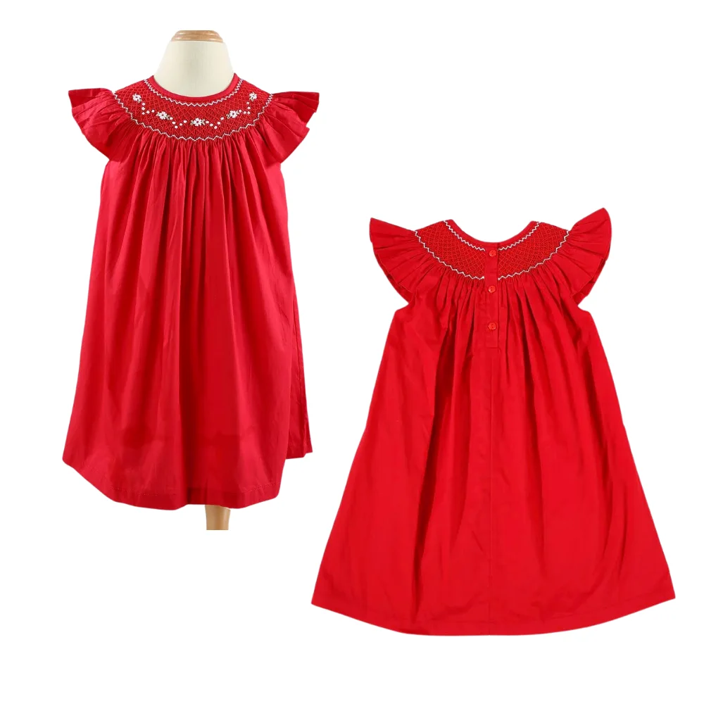 Christmas Party Girls Dresses Girl Prince Baby Dress Smocked Kids Hot Product Short Sleeve Casual New Sequins ODM OEM