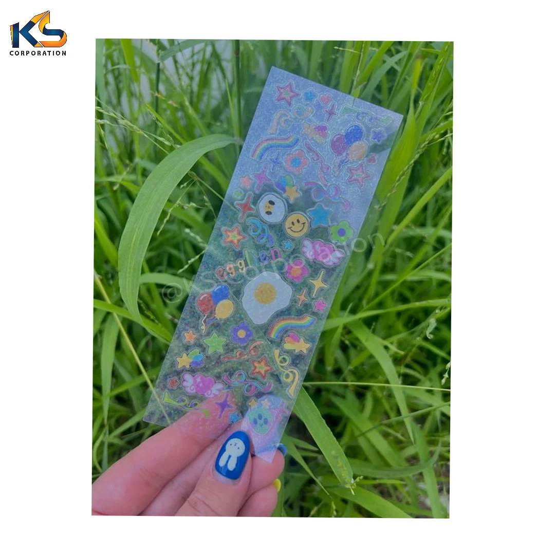 Custom Self Adhesive Clear Logo Kiss Cut Stickers On Sheets Personalized Custom made Transparent Sticker Sheets