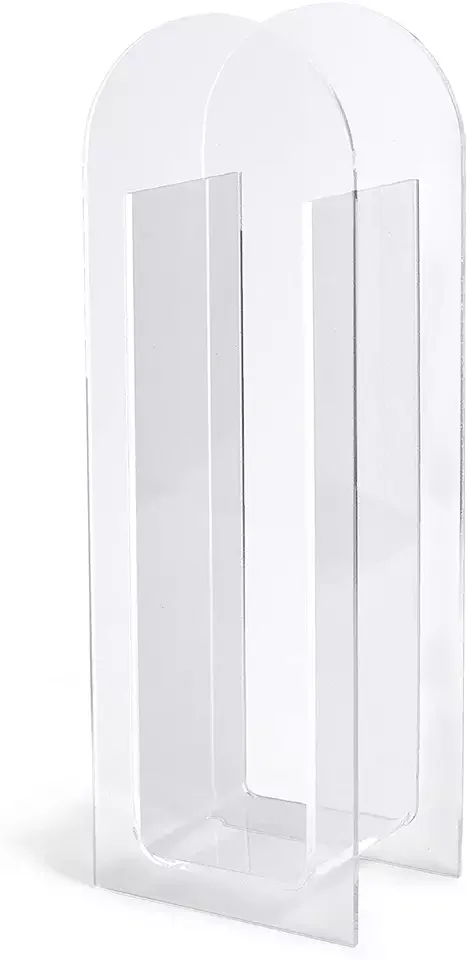 Acrylic Vase Wedding Centerpieces Home Decoration Arch Shape Vase Modern Design Artwork Support Decorative Flower Vase 20 Pieces