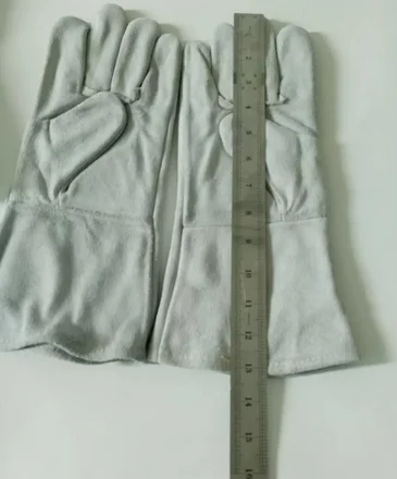 White/gray Welding Gloves Fire Proof Welding Gloves Heat Protection Gloves Hand Protection Metal 35 Cm