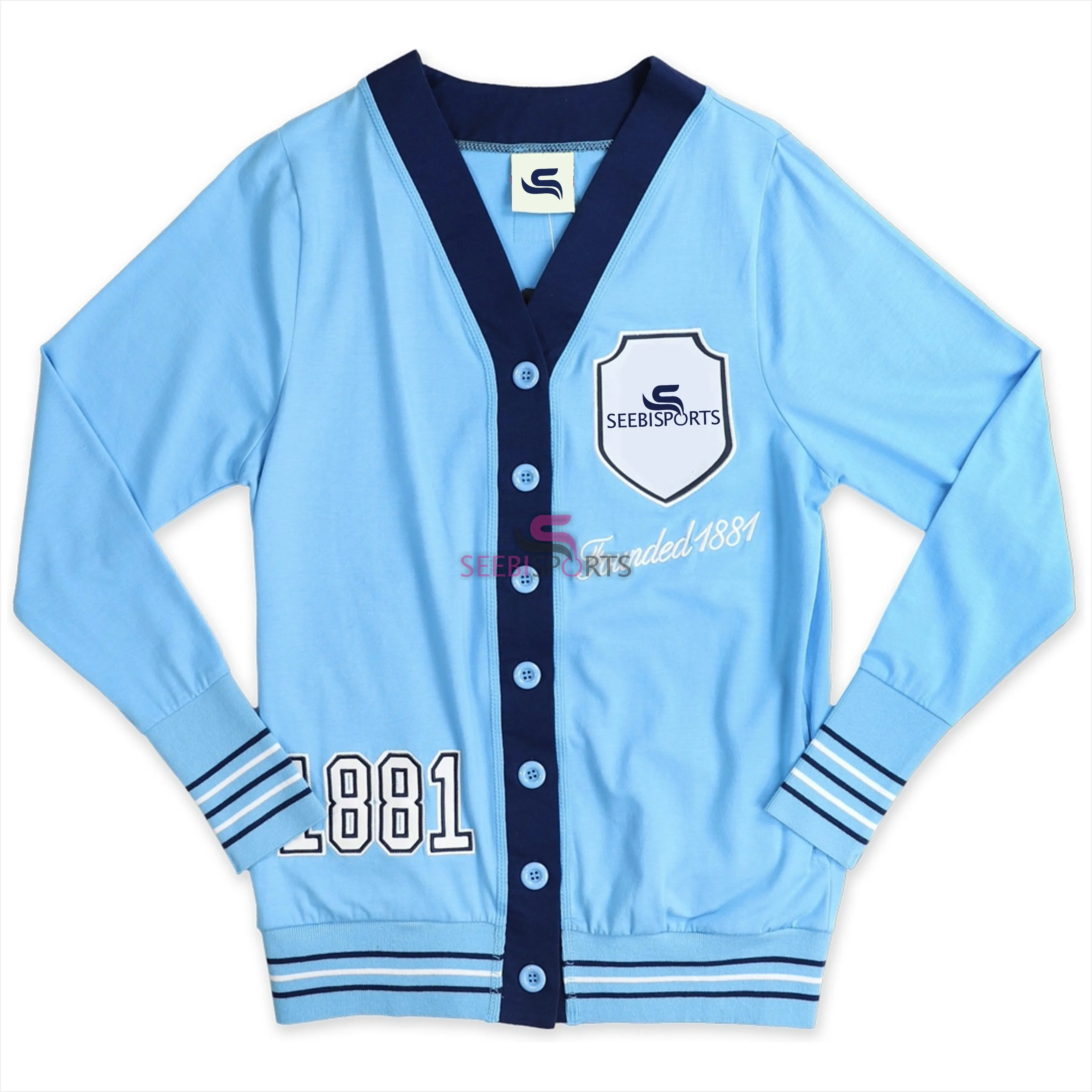 Newly Cardigan Coat Sweater Long Sleeve Knit Sweaters custom Letterman Cardigan Sweater for Men