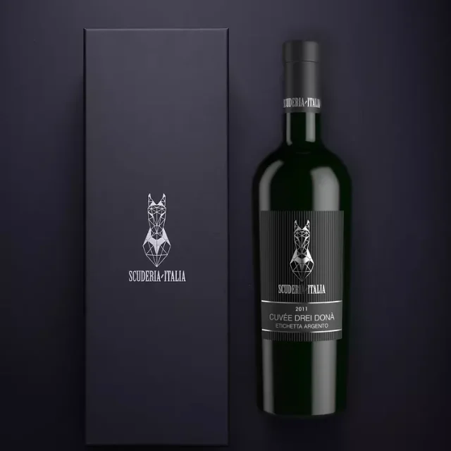 Premium Quality Scuderia Italia 0.75L 14.5% Prestigious Italian Red Wine CUVEE DREI DONA ETICHETTA ARGENTO 2011