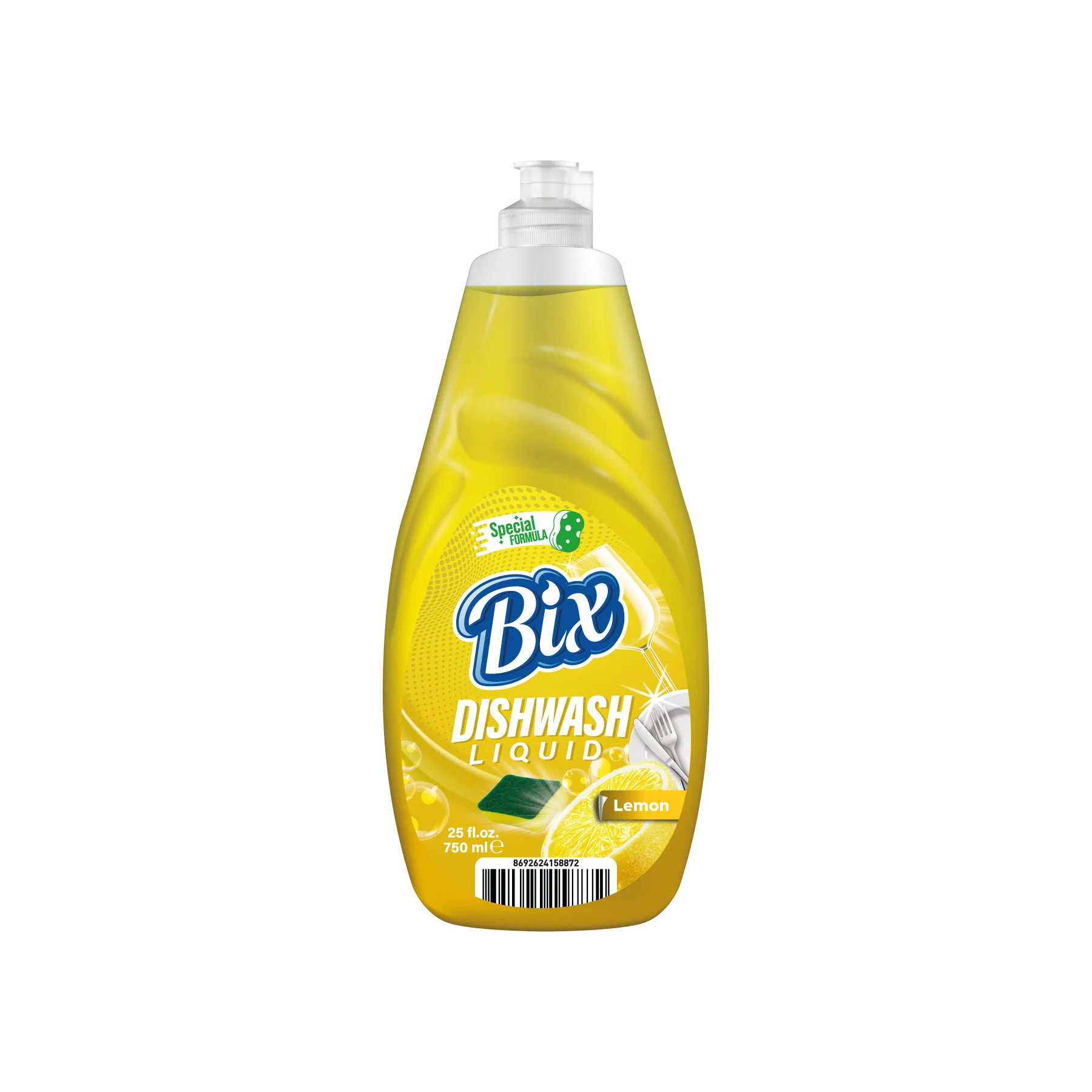 Bix 750 мл Горячая Распродажа оптом настраиваемый жидкий Оранжевый Запах мытье посуды моющее средство