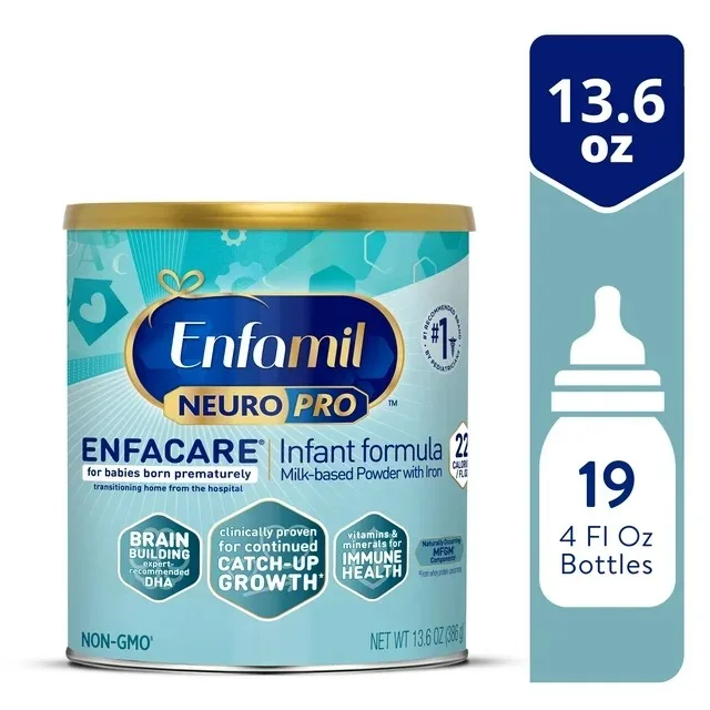 Enfamil NeuroPro EnfaCare Premature Formula Milk Based with Iron, Powder Can, 13.6 Oz