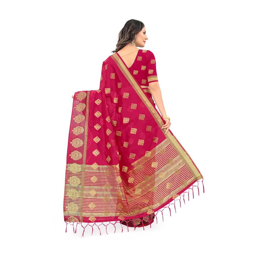 New Collection Organza Fabric Saree of Best Quality For Sale