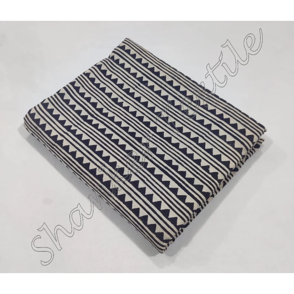 Clothing Fabric Hand Block Printed Designer Jaipuri Sanganeri Kalamkari Dabu Natural Cotton 100% Running Fabric Wholesaler Cloth