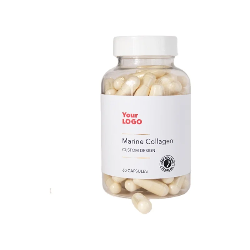 2023 New product 100% pure gluten Marine Collagen capsules/containing frozen collagen 2 in 1 capsule/ whitening and beauty