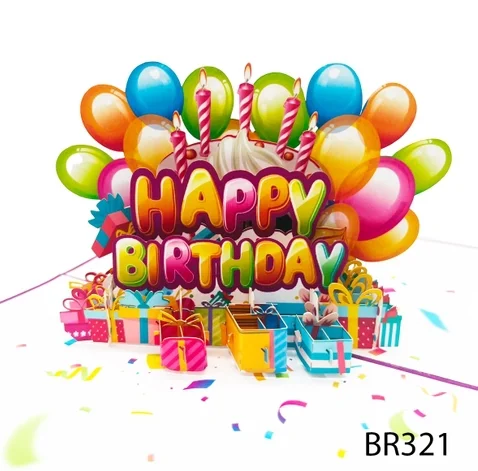 New Design Happy Birthday Card Eco-friendly Exquisite Little Birthday Cards Made In Vietnam