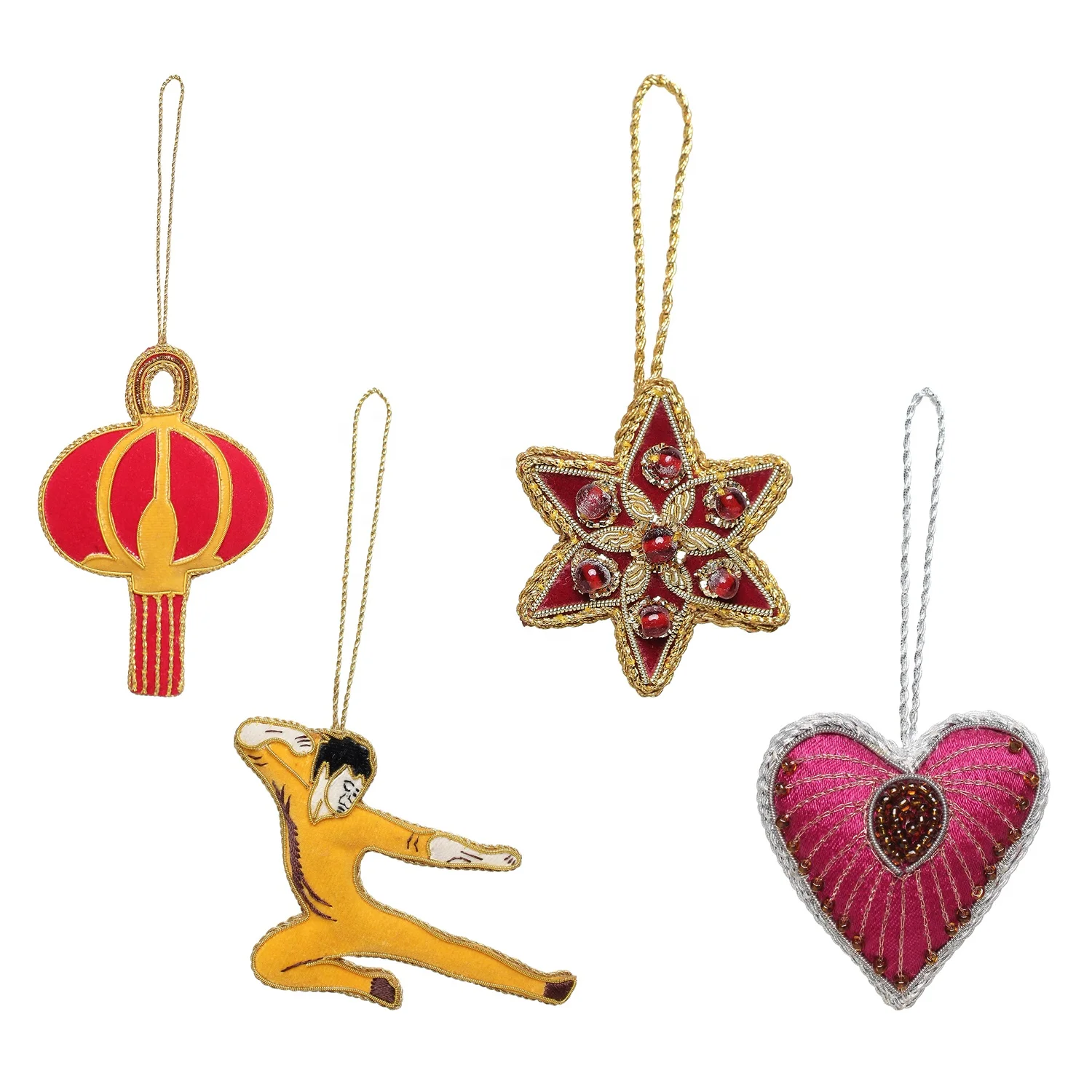 Handmade Embroidered Beaded Velvet satin Christmas Decorations Lama Santa  Socks   Flying Sparrow  Elephant  Flying Eagle Bee