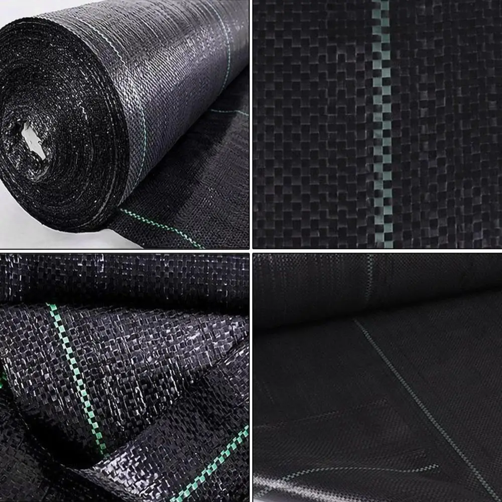 Anti grass woven plastic fabric heavy duty black PP ground cover for agriculture weed matting