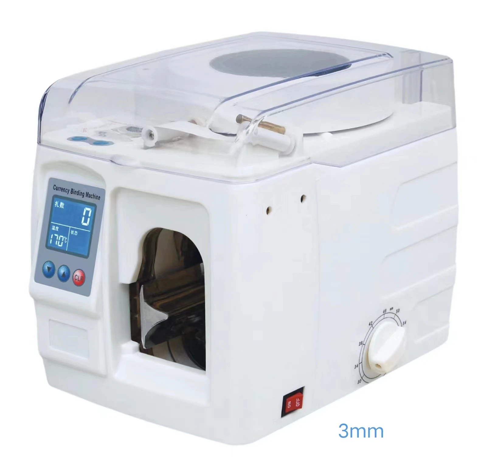 Money banding machine with 30mm width paper banding strapping machine automatic paper tape binder for banknote money currency