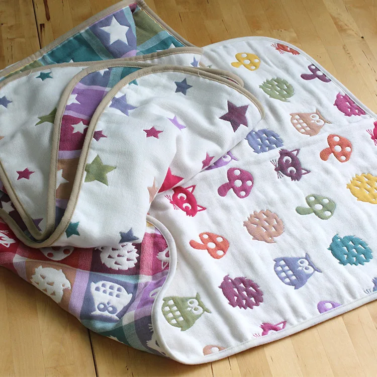 [Wholesale Products] Made in Japan 6-Layered Gauze Baby Blanket 110cm*160cm 100% Cotton Breathable Low MOQ Soft Touch Animal