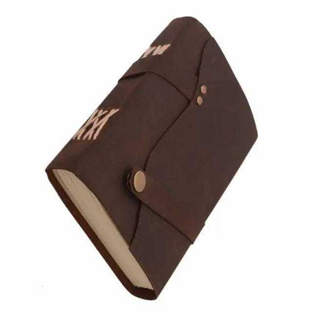 Antique Handmade vintage genuine Leather Bound Daily Notepad diary For Writing Notebook Unlined Paper calligraphy sketchbooks