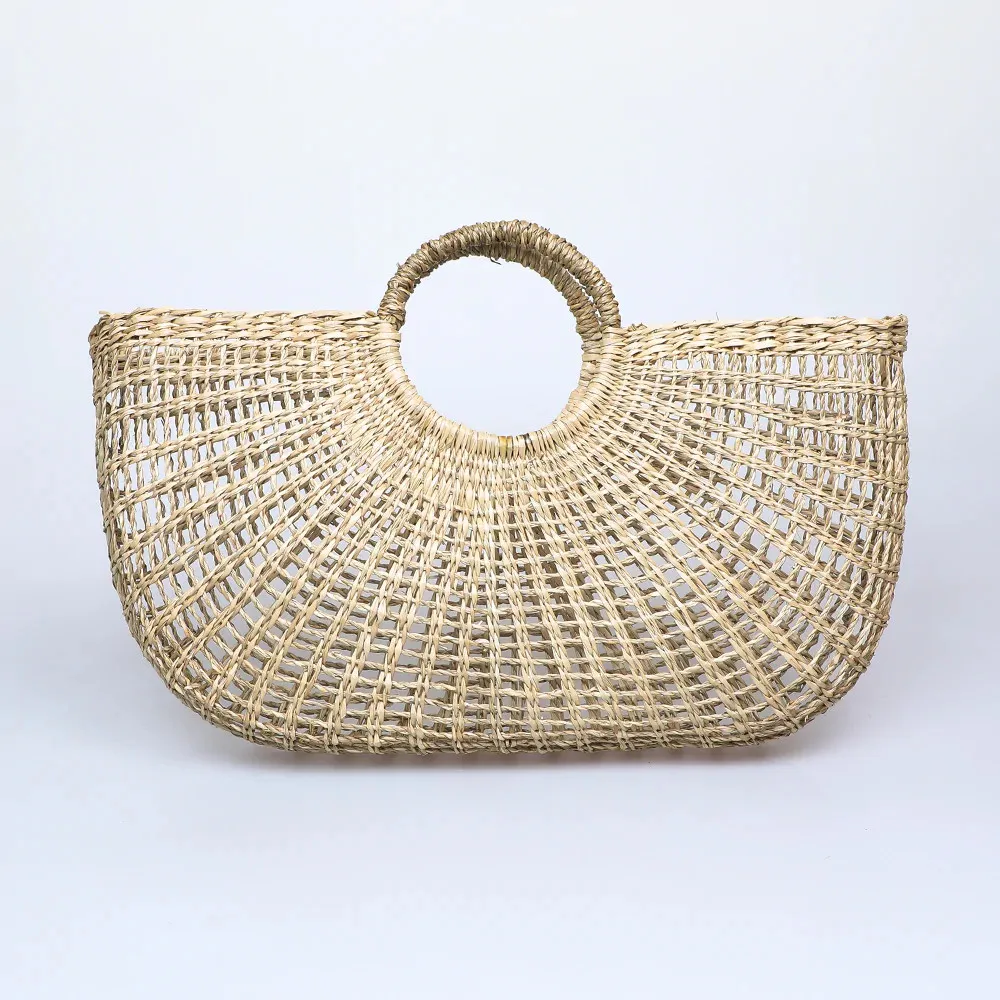 Biodegradable straw pouch bag beach bags wholesale seagrass women handbags for lady competitive price